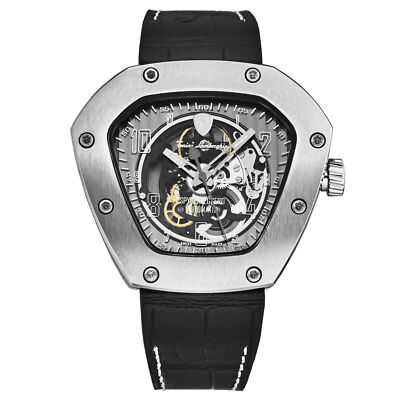 Pre-owned Tonino Lamborghini Men's 'spyderleggero' Skeleton Dial Automatic Watch Tlf-t06-1