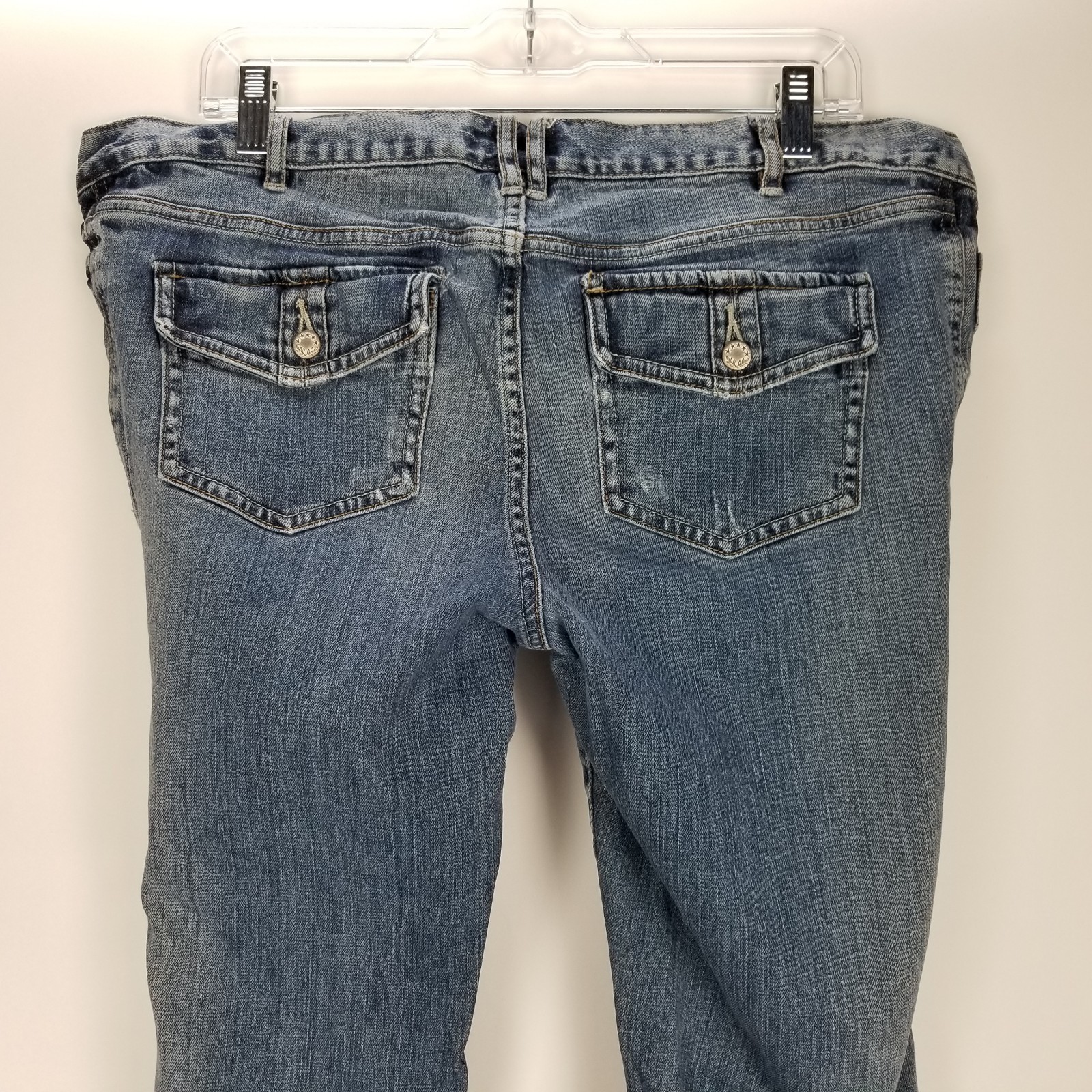 Liz Lange Maternity For Target Womens Jeans Size 10 Distressed Pocket Flaps