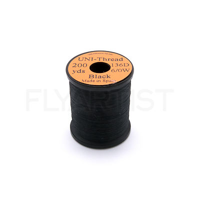 UNI THREAD 6/0 - Fly Tying Jig Waxed Thread 200 yd Spool - 24 Colors Available!