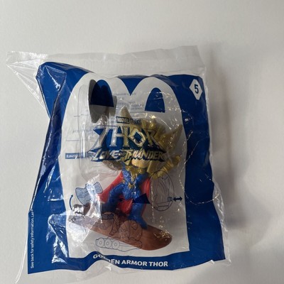 2022 Marvel McDonalds Happy Meal Toy Golden Armor Thor Love and Thunder #5 NIP