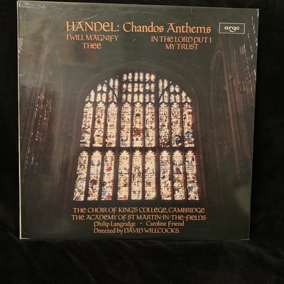 HANDEL Chandos Anthems - Willcocks, ASMF - ARGO ZRG 766 ST LP UK