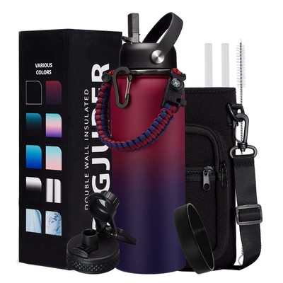 40OZ Stainless-steel Water-Bottle with Straw - Pop-up Spout 
