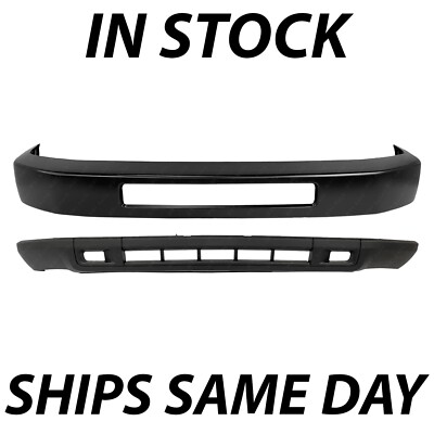 NEW Primered Front Bumper Face Bar Lower Valance 2PC Kit for 2008-2014 Ford E150