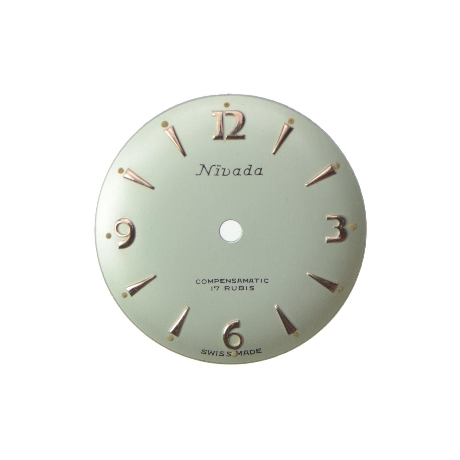 Cadran De Montre NIVADA COMPENSAMATIC Neuf - Diamètre 27,98 Mm - Bleu