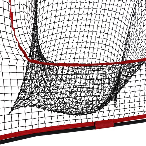 7'×7' Softball Baseball Practice Net Hitting Batting Net Bow Frame with Bag
