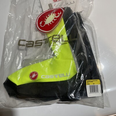 Castelli Intenso Ul Shoecover -Yellow Flow -s Small  Goretex - New with Tags