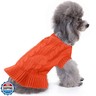 CHBORCHICEN Small Dog Sweaters Knitted Pet Cat Warm Dog Sweatshirt Winter Clothes Kitten Puppy Sweater (L, Dress-Orange)