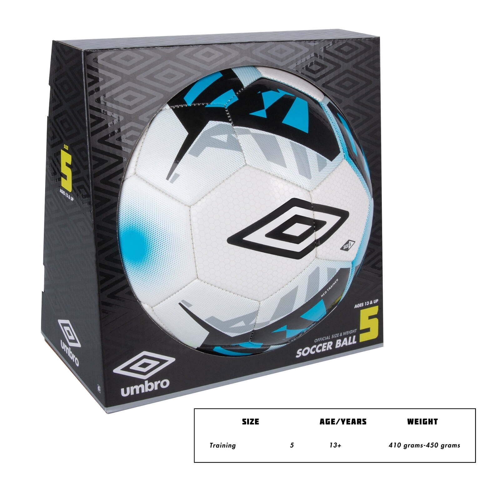 Umbro Neo Size 5 Soccer Ball for Kids 13 Years and Up, Blue