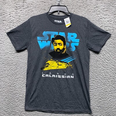 Star Wars Shirt Mens M Medium Black Graphic Tee Lando Carlson Short Sleeve Crew