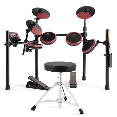 8 PCS Mesh Electronic Drum Kit Electric Drum Set Pads Pedal Stick Stool USB MIDI