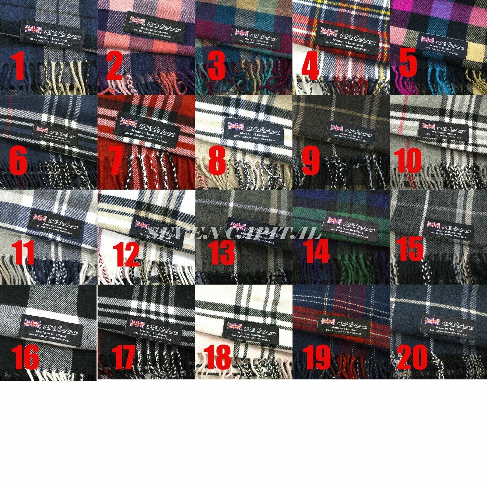Mens Womens Winter Warm SCOTLAND Made 100% CASHMERE Scarf Scarves Plaid Wool