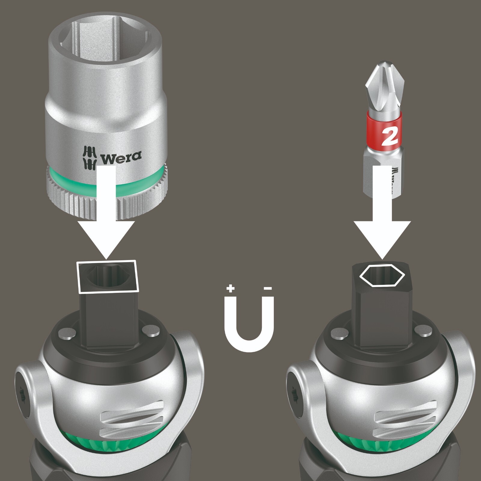 Wera 8009 Zyklop Pocket Set 1 Socket Wrench 3/8" Drive Metric 05004280001