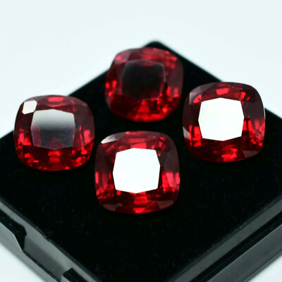 40 Ct Certified Loose Gemstone Mogok Natural Ruby Lot Cushion Shape