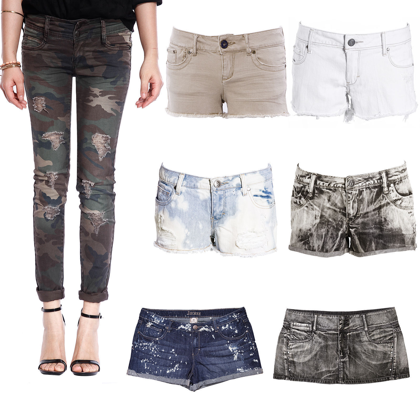 Candie's Pantalones Cortos sólido para De mujer