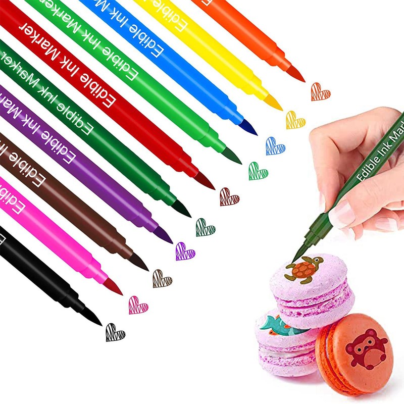 Food Coloring Pens 10 Colors Double-sided Fine Tip Food Grade