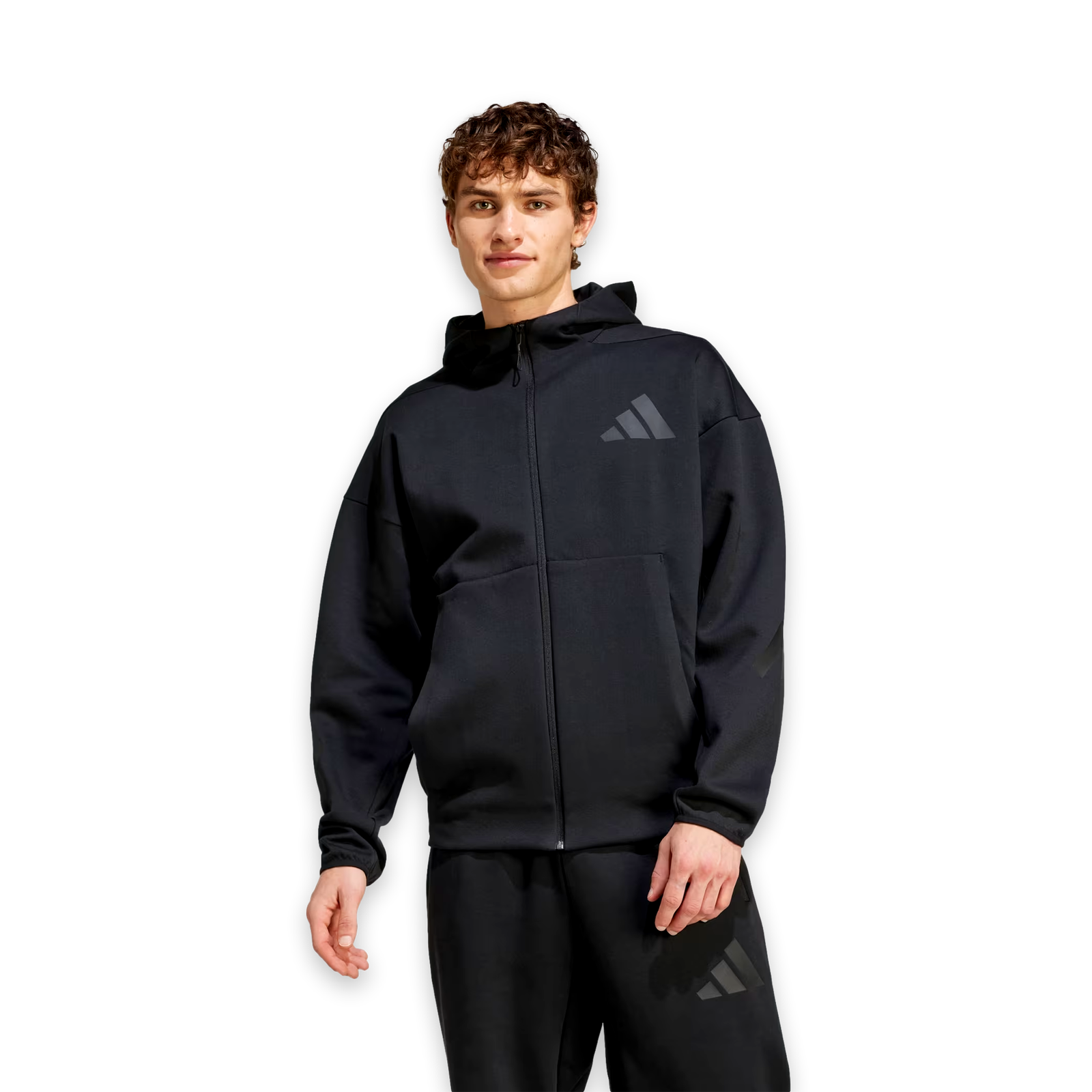 adidas Z.N.E. Full-Zip Hooded Track Jacket Black Men's Sport adidas Z.N.E. Full-Zip Hooded Track Jacket Black Men's Sport