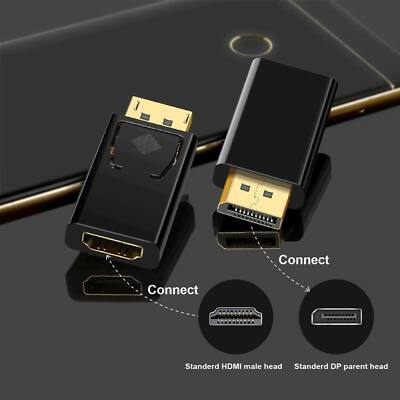 LOT Display Port to HDMI Male Female Adapter Converter DisplayPort DP to HDMI 