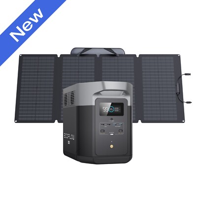 EcoFlow 2016Wh DELTA Max 2000 Portable Power Station With 160W Solar Panel NEW