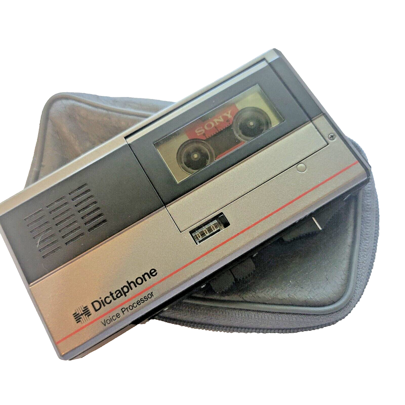 DICTAPHONE Micro-Cassette Voice Recorder in Case w/ Tapes No