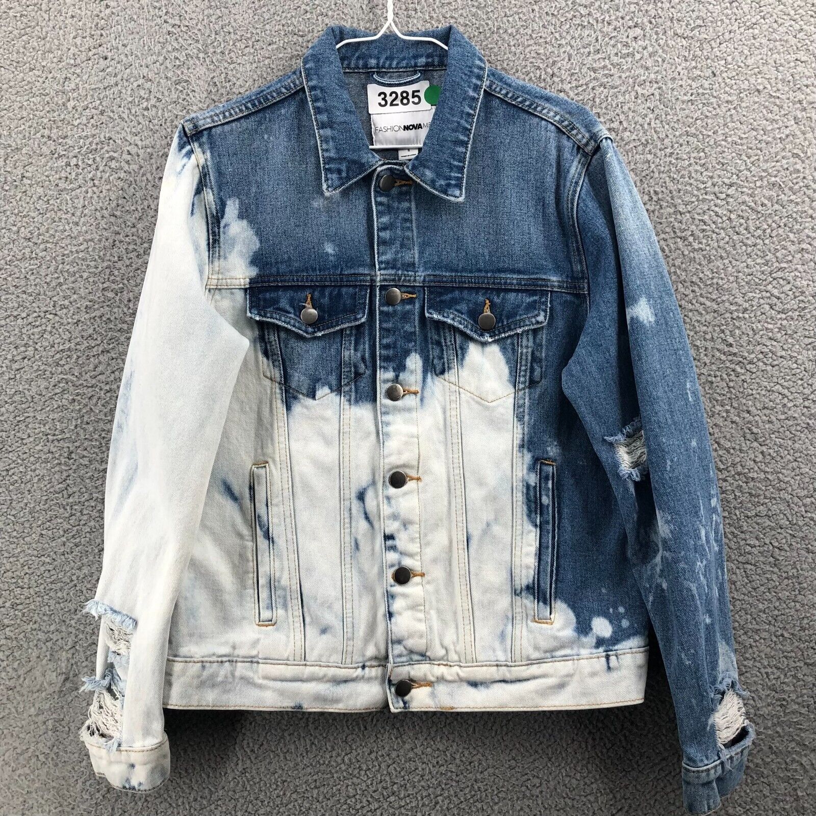 Fashion Nova Denim Trucker Jean Jacket Coat Men's Small Fashion Nova Denim Trucker Jean Jacket Coat Men's Small