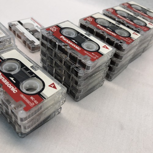 MC-60 Minute Microcassette Tapes Lot 24 Panasonic+3 TDK Sony