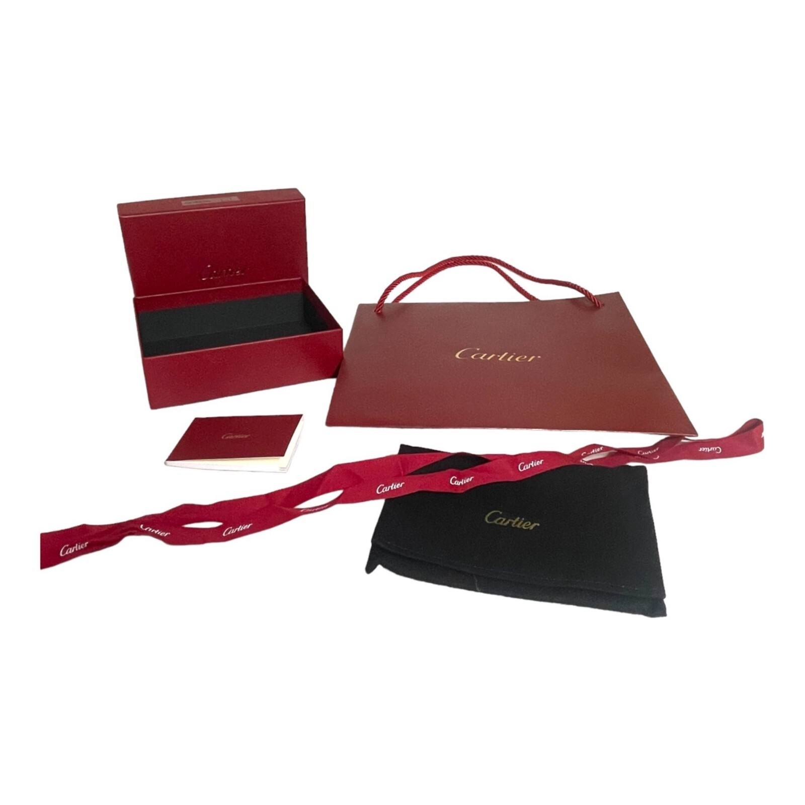Cartier ギフトボックス入り　封筒 Cartier Red Gift Box Set Dust Bag & Ribbon Gift Set Wallet