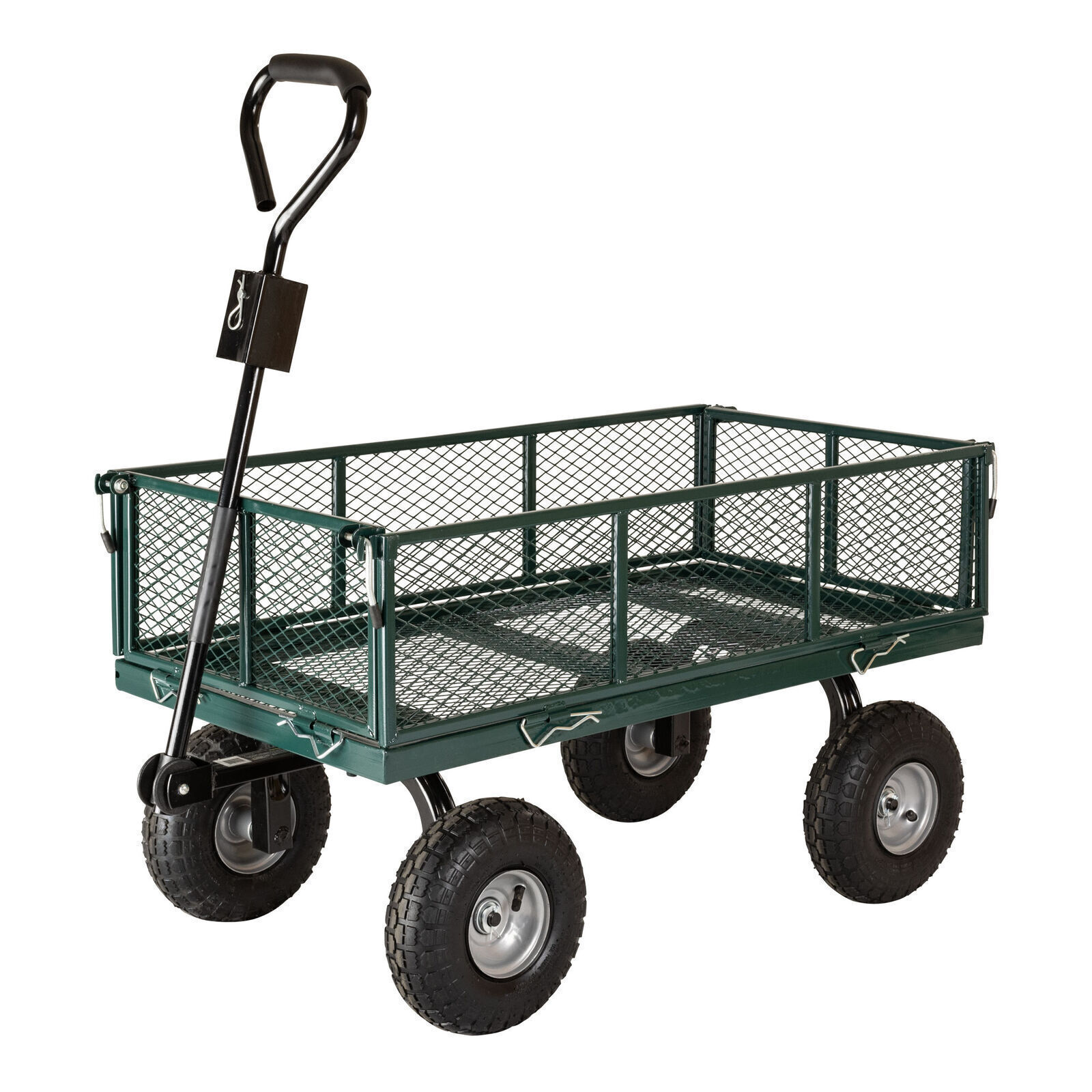 700 Lb Towable Mesh Garden Yard Dump Wagon Utility Cart Heavy Duty 10