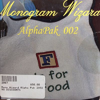 MONOGRAM WIZARD ALPHA PAK 002- EMBROIDERY CD