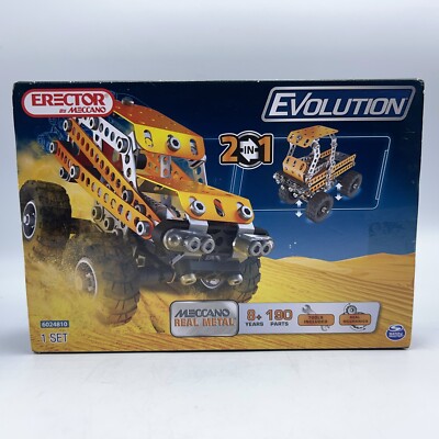 Erector Evolution 2 in 1 Models 4X4 & Off-Road Real Metal By Meccano NEW *Read*