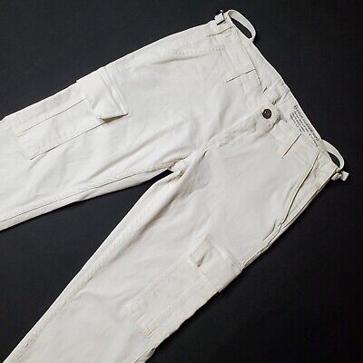 Adriano Goldschmied Women's Size 27R Skinny Straight Cargo Pants White