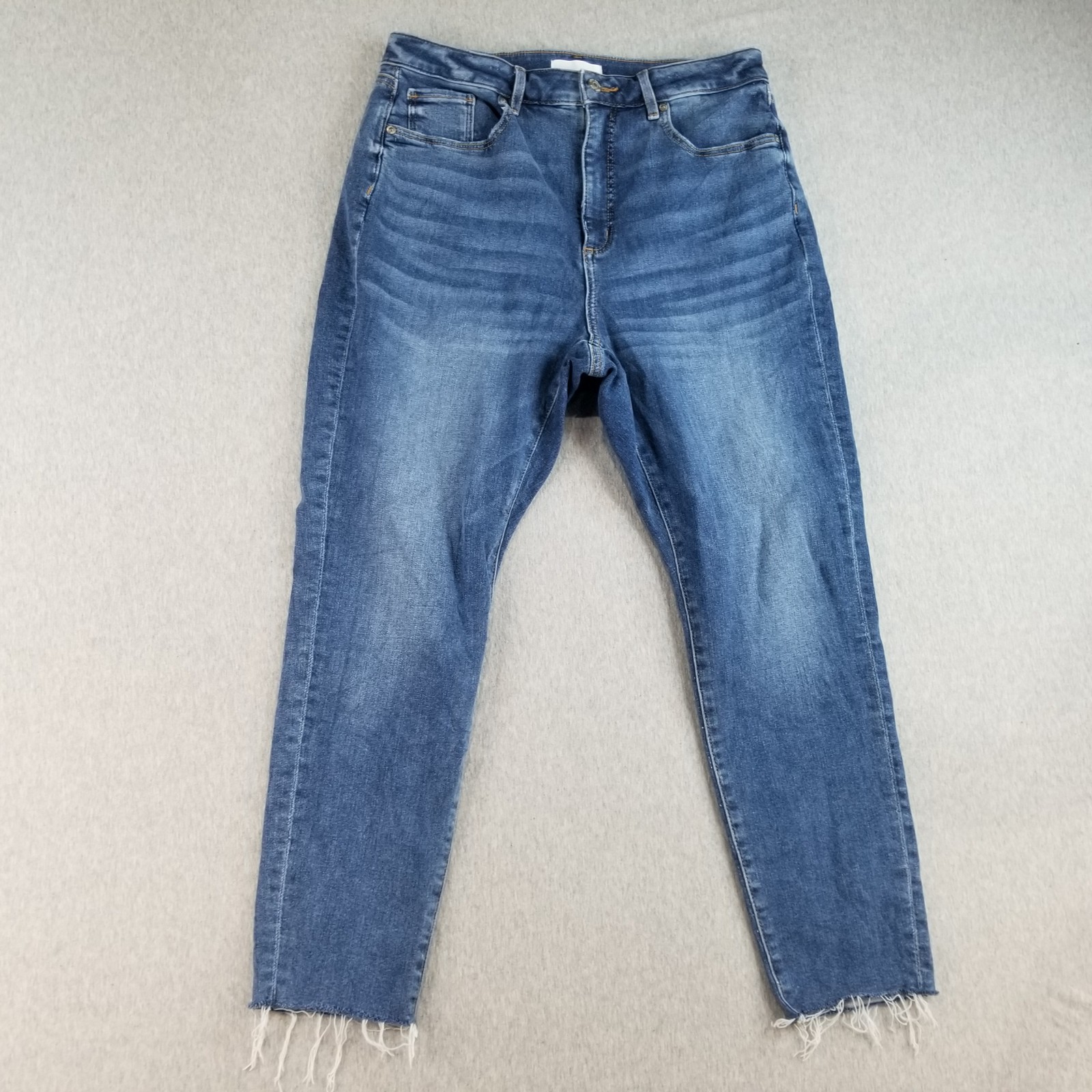 Loft Jeans Womens Sz 12/31 The Cuurvy Skinny Stretch Mat. Med Wash Normcore Cute