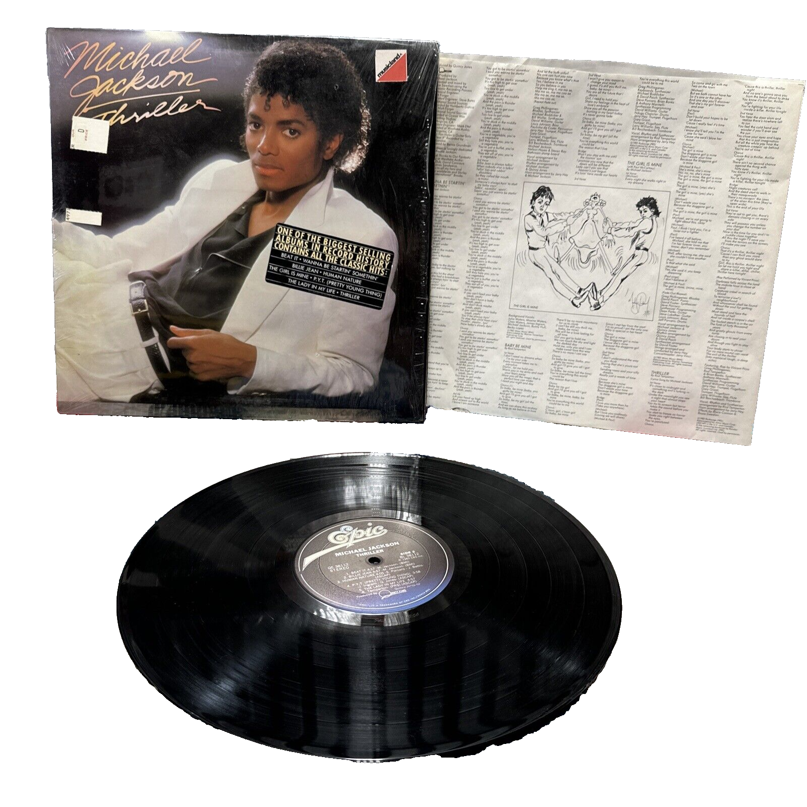 Michael Jackson　Bad　Thriller　レコード　LP　セット Michael Jackson - Thriller, 1982 LP 1st no credit, Japan w