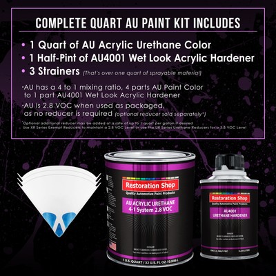 Restoration Shop Charcoal Gray Firemist Acrylic Urethane Quart Kit Auto Paint