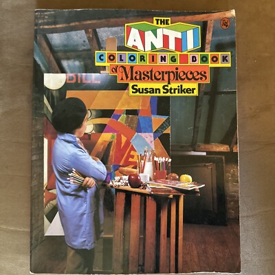 Vintage The Anti Coloring Book of Masterpieces Susan Striker Paperback 1982 New