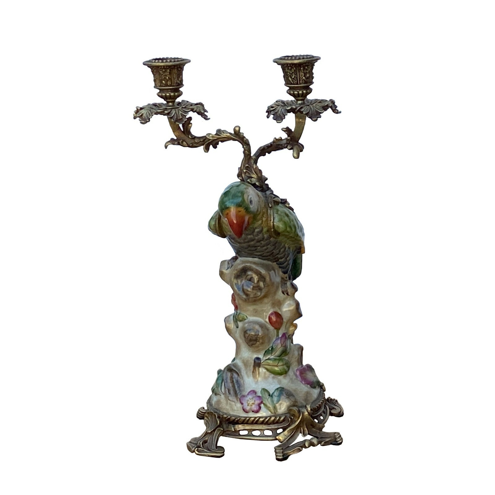 Vintage Handmade Ceramic Parrot Figure Candle Holder ws1641S Vintage Handmade Ceramic Parrot Figure Candle Holder ws1641S