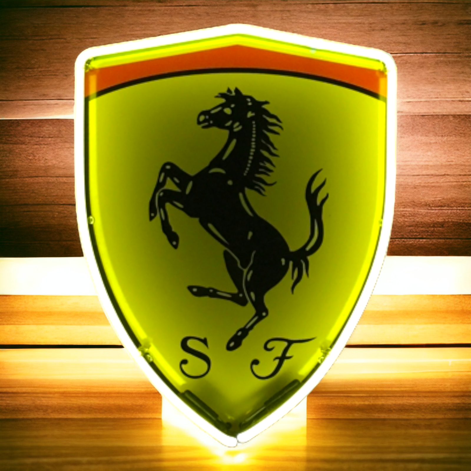 / Yellow Ferrari Neon Sign / Garage Neon / Man Cave Neon Signs