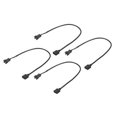 12V 4 Pin to SM4P Male Splitter Cable, 4 Pcs Power Cord ARGB Extension Cable