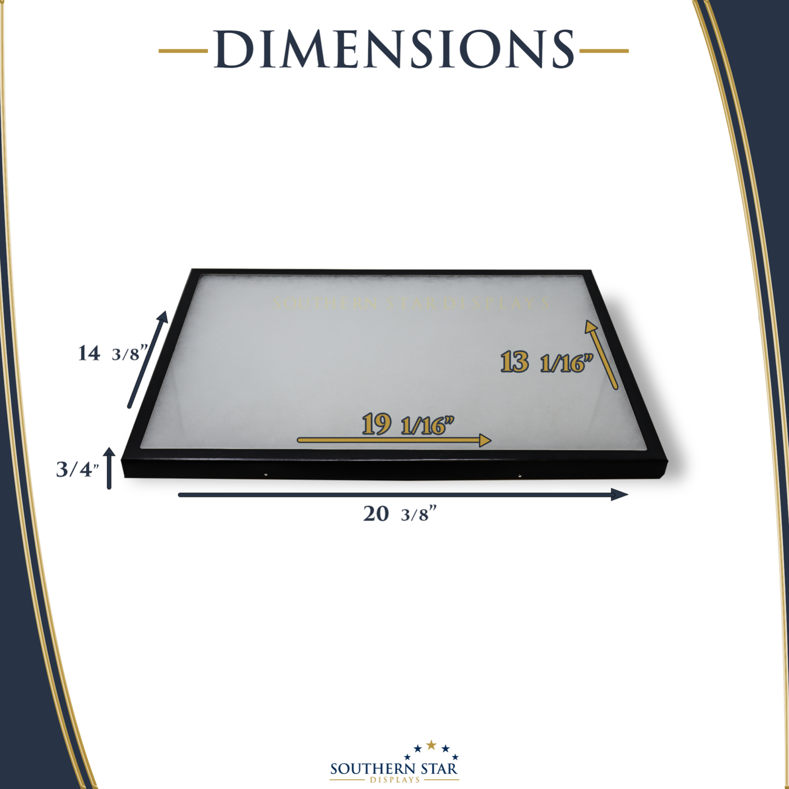 14 x 20 x 3/4 Riker Display Case Box for Collectibles Jewelry Arrowheads    