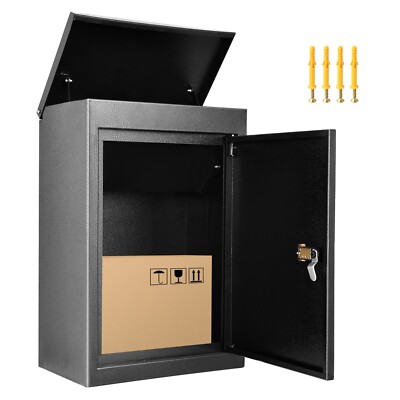 19.7x13.4x8.7'' Large Package Letter Delivery Boxes Coded Lock Office Wall Mount