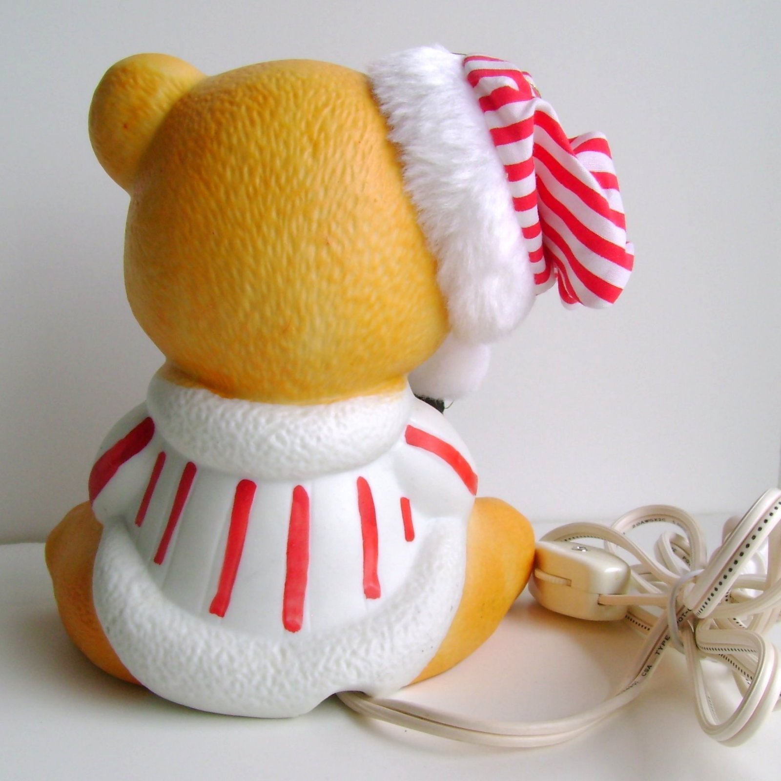 Vintage Christmas Around the World Teddy Nite Light Ceramic Roll Switch