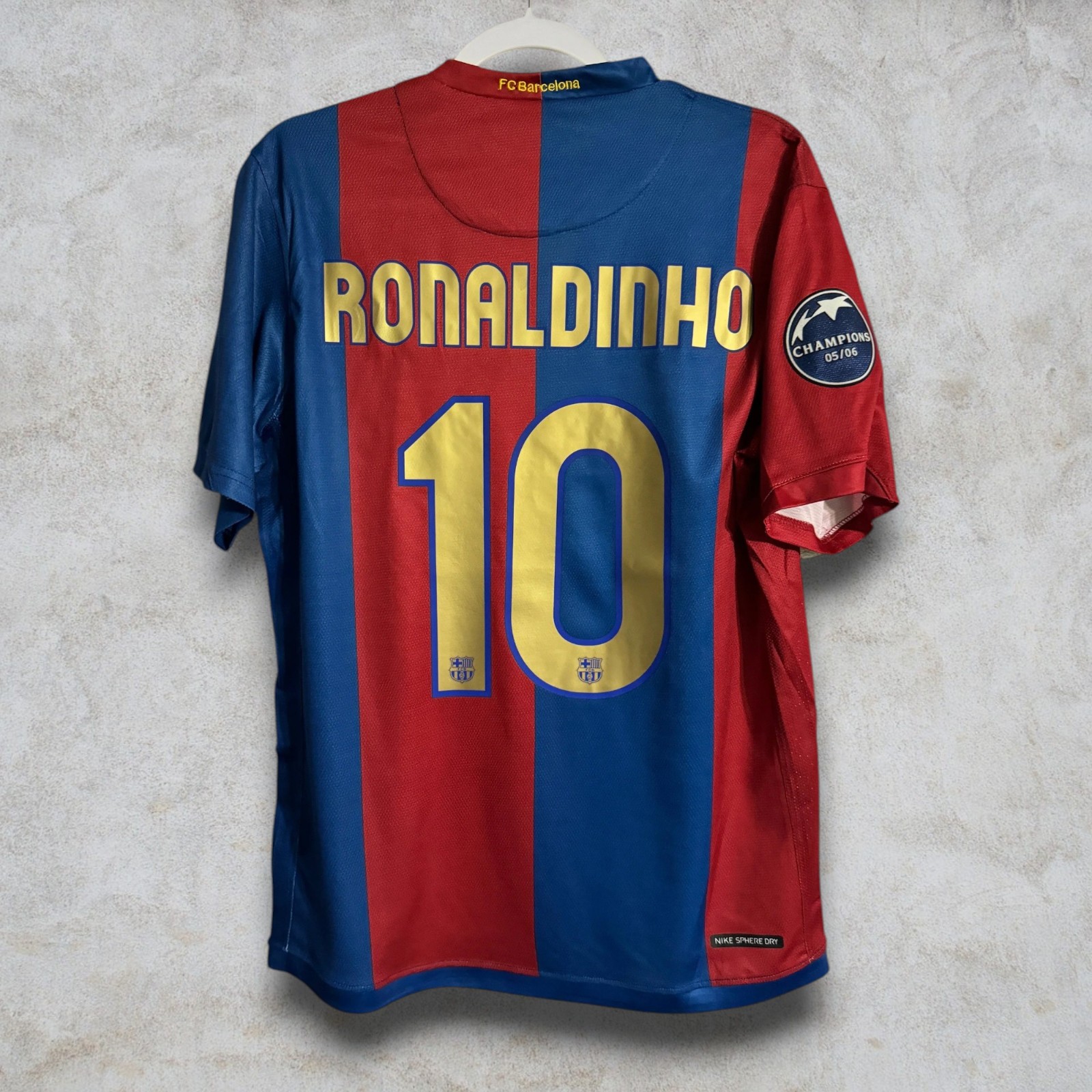 2006/07 【AUTHENTIC】Ronaldinho #10 , L 2006-07 FC Barcelona Home Shirt Ronaldinho #10 - 9/10 - (XL