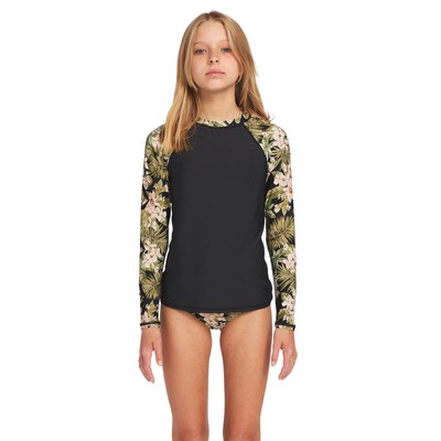 

Рашгард с длинными рукавами Volcom Girls Midnight UPF 50+ Рашгард с длинными рукавами Tropic, Shadow lime