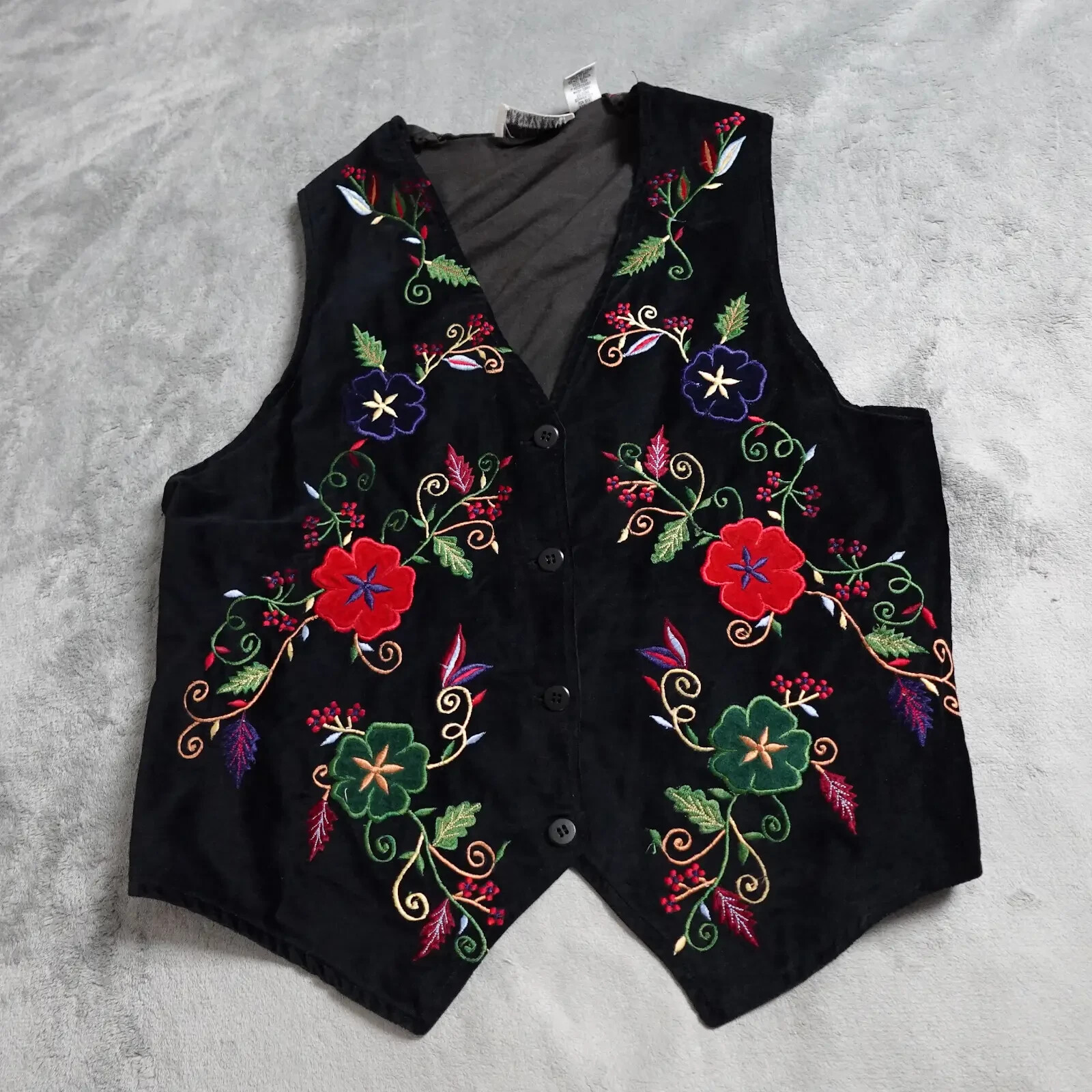 Casey & Max Exquisite Embroidery Vest Women's Medium Black Casey & Max Exquisite Embroidery Vest Women's Medium Black