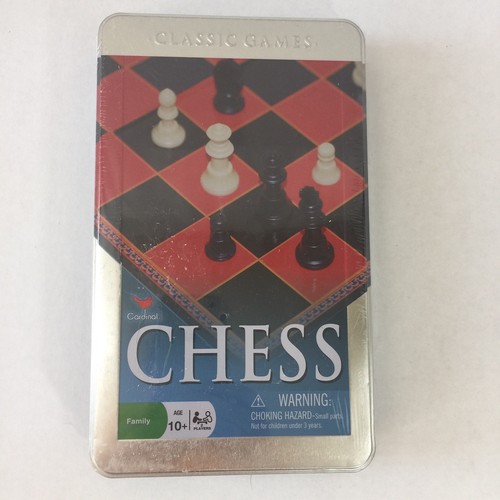 Classic Games CHESS in Silver Tin Can 2007 New Factory Sealed