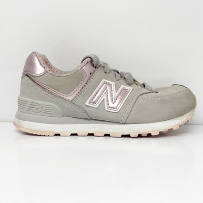 New Balance Girls 574 Classic KL574F1P Серая повседневная обувь Кроссовки Размер 12 M