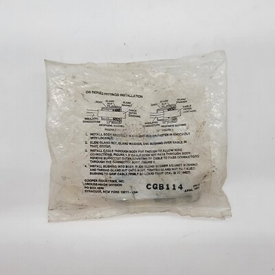 Crouse-Hinds CGB114 Straight Cord Grip