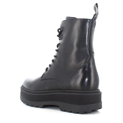 Pre-owned Nerogiardini Nero Giardini A24us Women's Platform Ankle Boots I309190d/100 In Black
