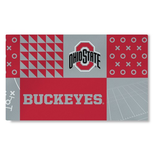 Северо-Западный NCAA штата Огайо, Моющийся коврик для гостиной Buckeyes Colorblock, 36 x 60