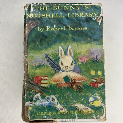 The Bunny's Nutshell Library by Robert Kraus 1965 Harper Row Boxed 4 Mini Books