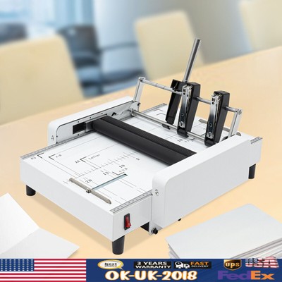 A3 Booklet Folding Binding Machine Paper Stapling Making Book Stapler Office 60W